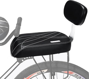 Asiento trasero niño bici con respaldo cómodo y plegable
